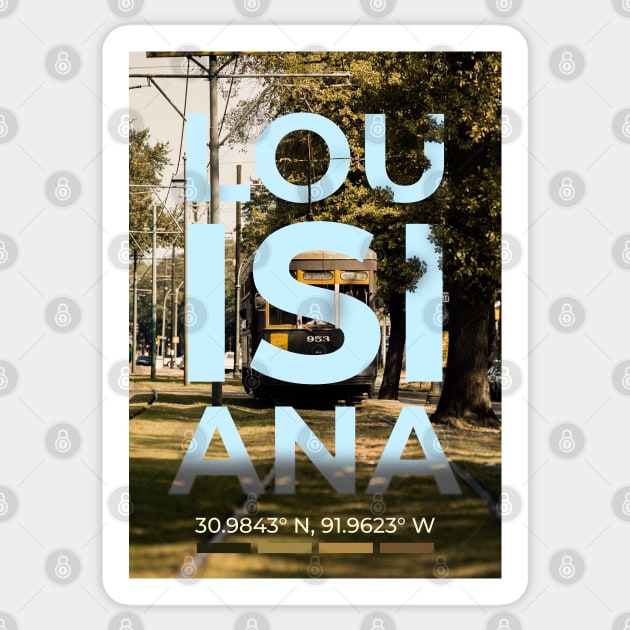 Louisiana Travel Poster Sticker by mardavemardave